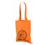 Logode trükiga oranži värvi orgaanilisest puuvillasest riidest kotid