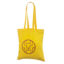 Kollast värvi riidest kotid personaalse logo trükiga